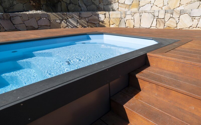 Relax small above ground pool installation Steps detail and pool landscaping