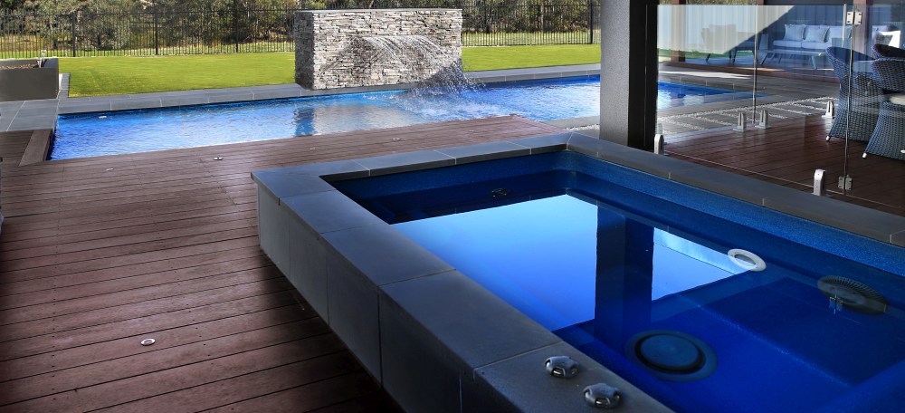 Pool and spa combo by Compass Australia